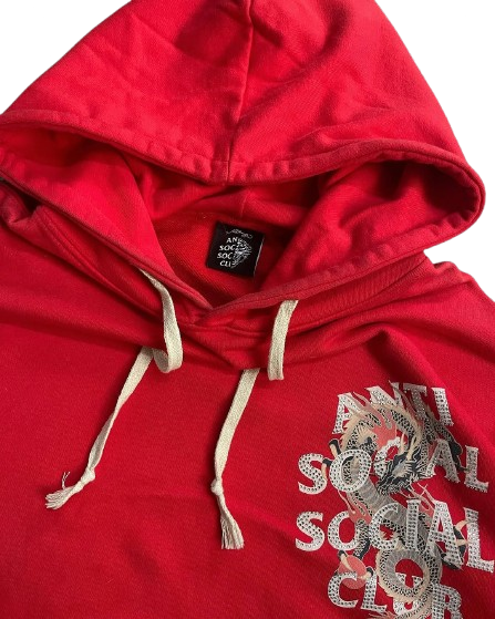2018 Ed Hardy x Anti Social Social Club "Dragon" swaroski hoodie - Image 5