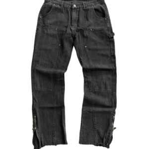 Double knee zip denim pant