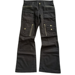 Multipocket cargo flared pant